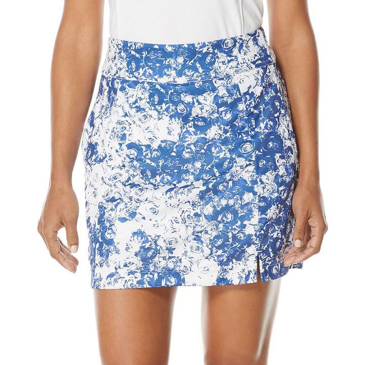 Women's Grand Slam Performance Printed Golf Skort, Size: Medium, Med Blue