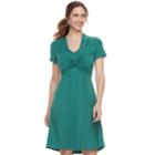 Maternity A:glow Knot Nursing Dress, Women's, Size: L-mat, Med Green