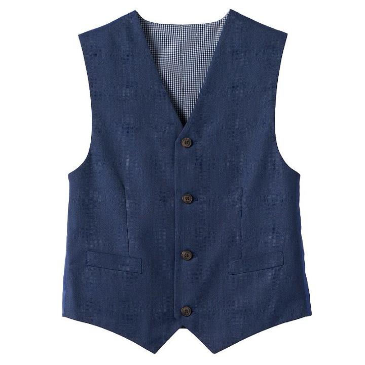 Boys Chaps Fine Tick Vest, Boy's, Size: 10-12, Dark Blue
