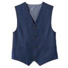 Boys Chaps Fine Tick Vest, Boy's, Size: 10-12, Dark Blue