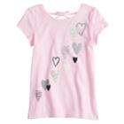 Girls 4-10 Jumping Beans&reg; Tie Back Heart Graphic Tee, Size: 6, Light Pink