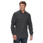 Big & Tall Sonoma Goods For Life&trade; Modern-fit Supersoft Flannel Button-down Shirt, Men's, Size: Xl Tall, Black