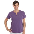 Women's Woolrich First Forks Splitneck Tee, Size: Medium, Med Purple