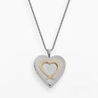 14k Rose Gold Over Silver And Sterling Silver Heart Locket, Women's, Size: 18, Pink