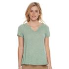 Women's Sonoma Goods For Life&trade; Splitneck Tee, Size: Xl, Med Green