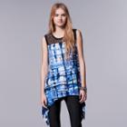 Women's Simply Vera Vera Wang Print Lace Handkerchief Tunic, Size: Xs, Light Blue