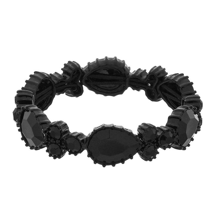 Simply Vera Vera Wang Black Simulated Crystal Stretch Bracelet, Women's