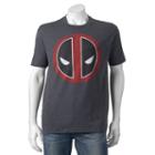 Men's Marvel Deadpool Logo Tee, Size: Xl, Grey (charcoal)