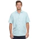 Men's Batik Bay Regular-fit Soft Touch Woven Button-down Shirt, Size: Medium, Turquoise/blue (turq/aqua)
