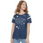 Juniors' Spaced Out Varsity Tee, Teens, Size: Xl, Blue