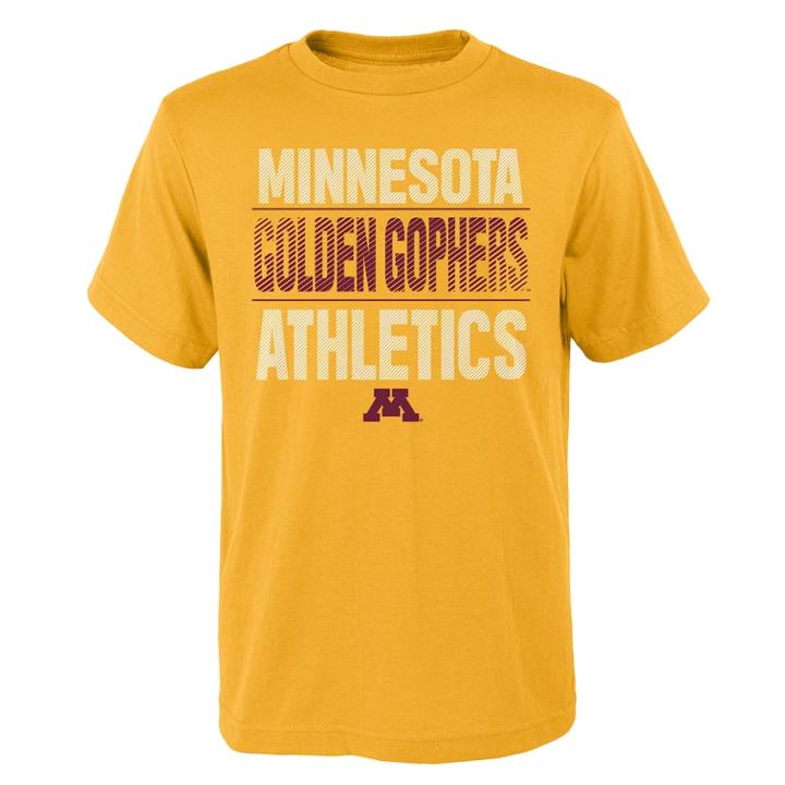 Boys' 4-18 Minnesota Golden Gophers Light Streaks Tee, Size: 6-7, Gold
