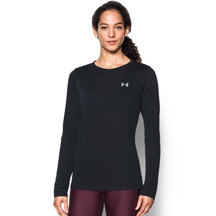 Women's Under Armour Tech Long Sleeve Tee, Size: Xl, Black