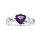 Sterling Silver Amethyst & Diamond Accent Ring, Women's, Size: 5, Purple
