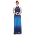 Juniors' Speechless Cutout Ombre Evening Dress, Teens, Size: 3, Dark Blue