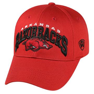 Adult Top Of The World Arkansas Razorbacks Whiz Adjustable Cap, Men's, Med Red