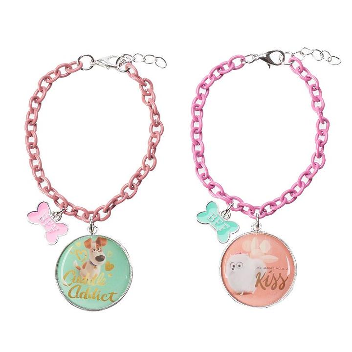 Girls 4-16 The Secret Life Of Pets Gidget & Max 2-pc. Best Friends Bracelet Set, Girl's, Multicolor