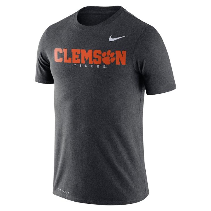 Men's Nike Clemson Tigers Facility Tee, Size: Medium, Char