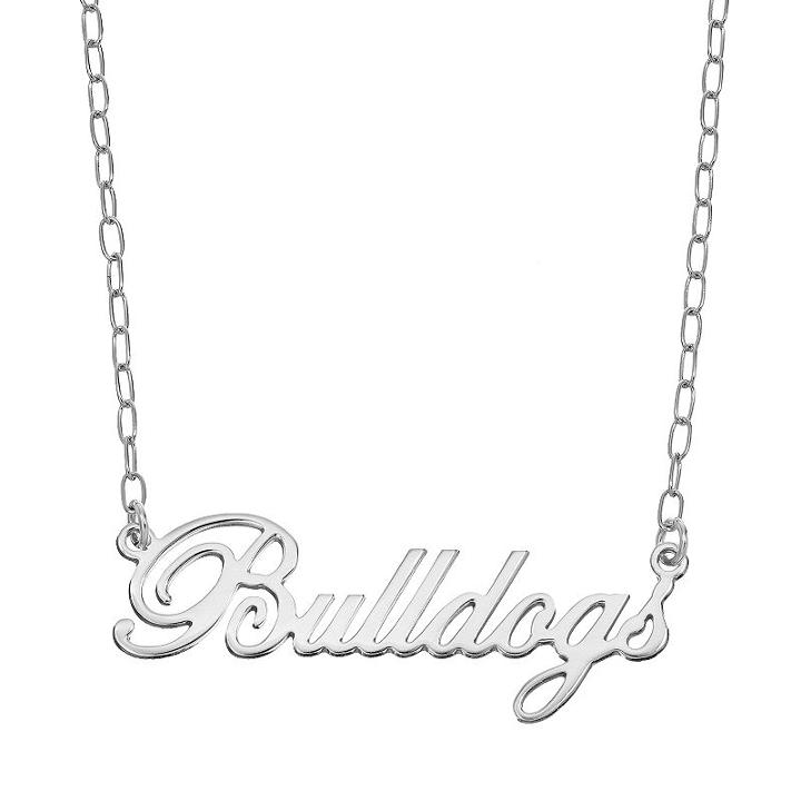 Fiora Sterling Silver Mississippi State Bulldogs Necklace, Women's, Size: 16, Grey