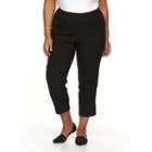 Plus Size Apt. 9&reg; Textured Millennium Capris, Women's, Size: 24 W, Black