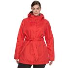 Plus Size Columbia Spring Run Hooded Trench Jacket, Women's, Size: 2xl, Brt Pink
