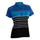 Women's Nancy Lopez Point Short Sleeve Golf Polo, Size: Medium, Blue