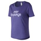 Women's New Balance Graphic Tech Short Sleeve Tee, Size: Medium, Purple