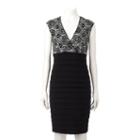 Women's Ronni Nicole Embellished Shutter-stripe Sheath Dress, Size: 6, Ovrfl Oth