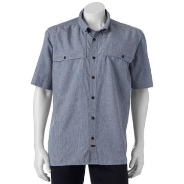Men's American Outdoors Castmaster Button-down Fishing Shirt, Size: Large, Blue (navy)