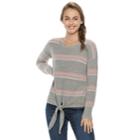 Juniors' Pink Republic Tie-front Sweater, Teens, Size: Xl, Grey