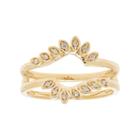 14k Gold Diamond Accent Marquise Enhancer Wedding Ring, Women's, Size: 8, White