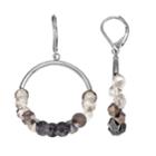 Simply Vera Vera Wang Ombre Nickel Free Hoop Drop Earrings, Women's, Black