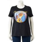 Disney's Juniors' Plus Size Beauty And The Beast Graphic Tee, Girl's, Size: 2xl, Black