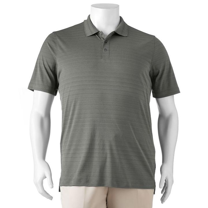 Big & Tall Croft & Barrow&reg; Cool & Dry Space Dye Polo, Men's, Size: 3xl Tall, Dark Grey