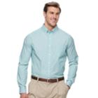 Big & Tall Croft & Barrow&reg; Classic-fit Stretch Woven Button-down Shirt, Men's, Size: 2xb, Turquoise/blue (turq/aqua)