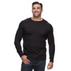 Big & Tall Croft & Barrow&reg; Classic-fit 7gg Super Soft Crewneck Sweater, Men's, Size: 3xl Tall, Black