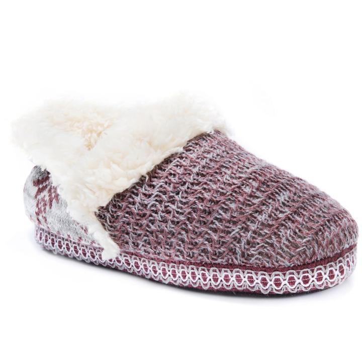 Women's Muk Luks Magdalena Knit Slippers, Size: Medium, Lt Purple