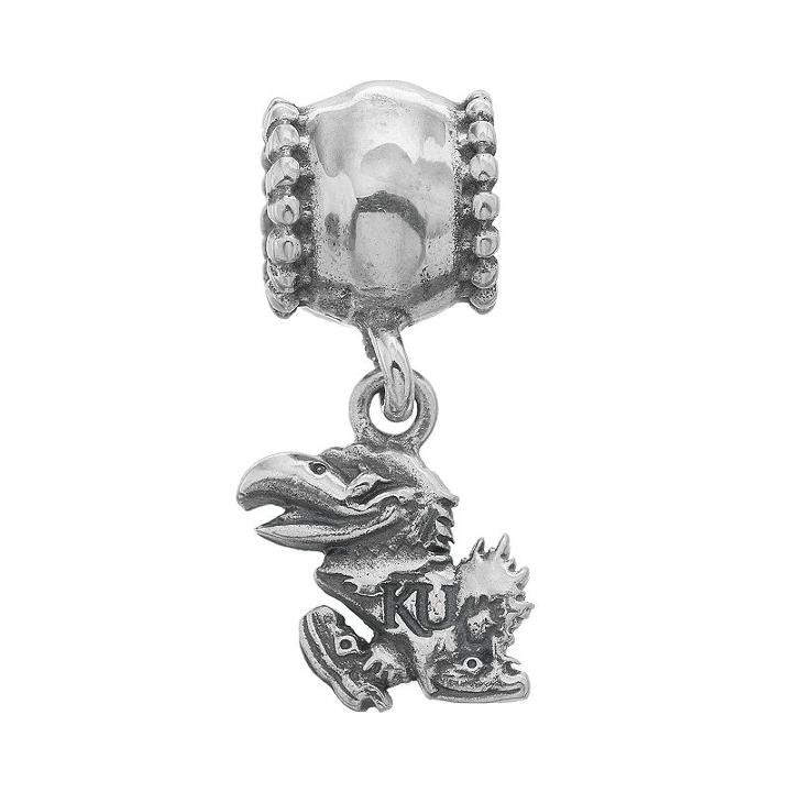 Dayna U Sterling Silver Kansas Jayhawks Team Logo Charm, Women's, Grey
