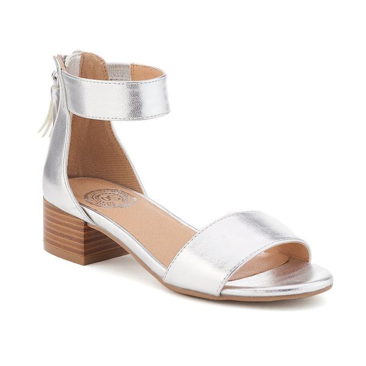 So Raina Girls' Sandals, Girl's, Size: 3, Silver