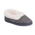 Muk Luks Women's Striped Slide Slippers, Size: Small, Med Grey