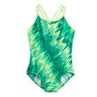 Girls 7-14 Nike Abstract One-piece Swimsuit, Girl's, Size: 12, Green Oth