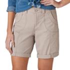 Petite Lee Melody Comfort Waist Poplin Roll-cuff Bermuda Shorts, Women's, Size: 4 Petite, Light Grey