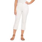 Women's Gloria Vanderbilt Amanda Capris, Size: 16, White