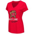 Women's Campus Heritage Maryland Terrapins V-neck Tee, Size: Large, Red Other