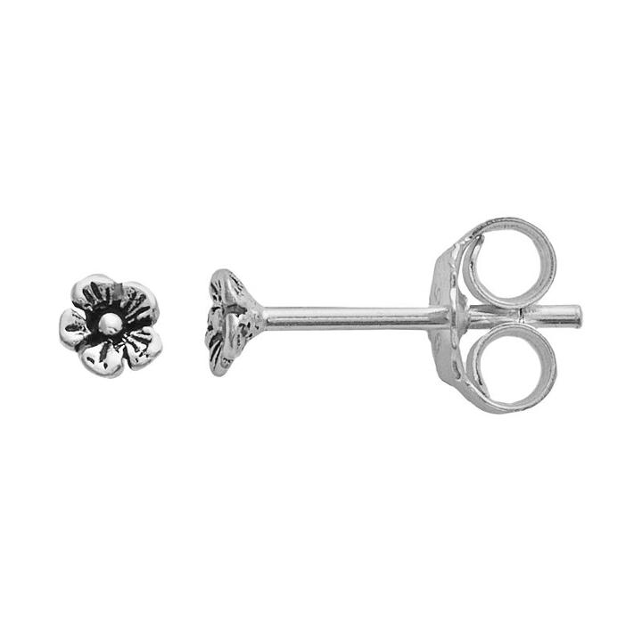 Itsy Bitsy Sterling Silver Flower Stud Earrings, Women's