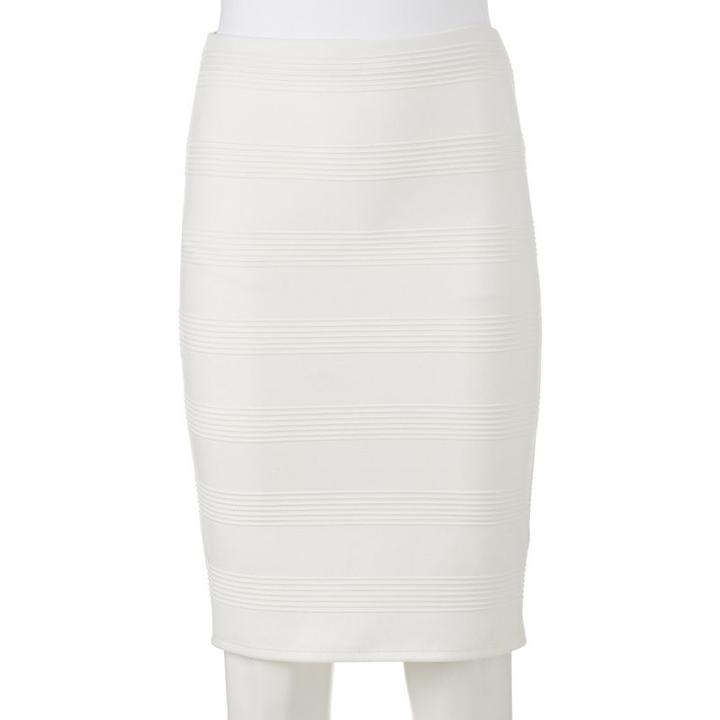 Juniors' Joe B Bodycon Midi Skirt, Girl's, Size: Xs, White Oth