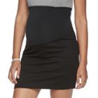 Maternity A:glow Belly Panel Ponte Pencil Skirt, Women's, Size: Xl-mat, Black