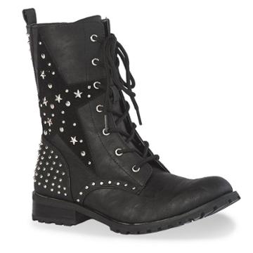 Gia-mia Star Women's Dance Combat Boots, Girl's, Size: 5, Black