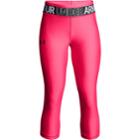 Girls 7-16 Under Armour Heatgear Solid Capri Leggings, Size: Medium, Penta Pink