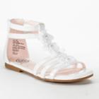 So&reg; Gymnast Girls' Gladiator Sandals, Size: 2, White