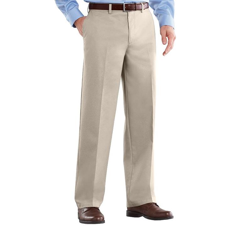 Big & Tall Croft & Barrow&reg; Easy-care Classic-fit Stretch Flat-front Pants, Men's, Size: 46x34, Med Beige